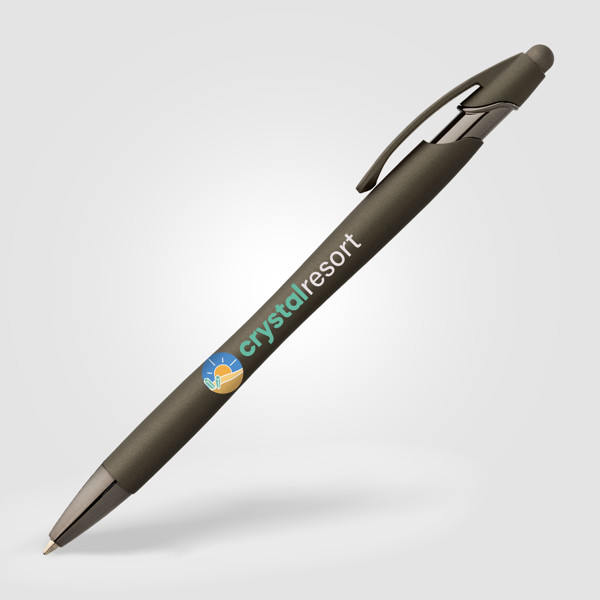 La Jolla Softy Monochrome Classic Pen w/Stylus - Gunmetal / Silkscreen