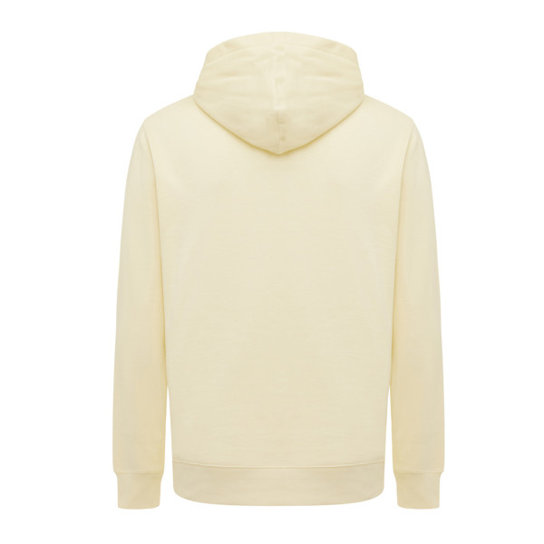Mikina s kapucí a bočními kapsami Iqoniq Yengo z rec. bavlny - Cream Yellow / L