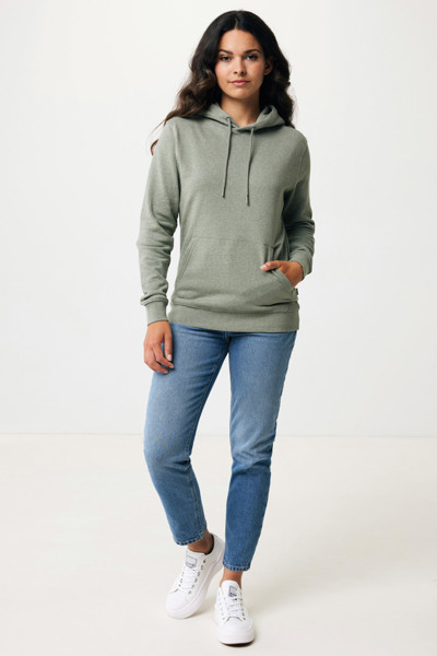 Sweat à capuche en coton recyclé et non teinté Iqoniq Torres - Heather Green / XXS