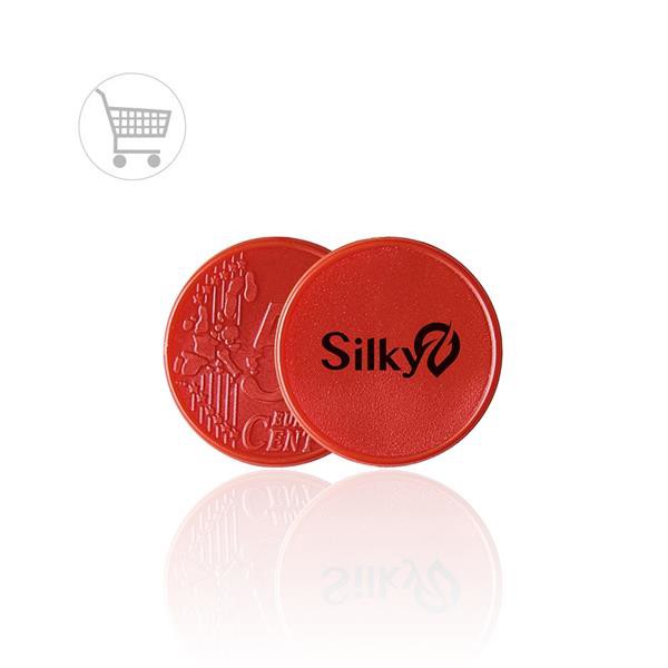 Ficha  0,50 Para Carrinho, Plástico Ps - Branco