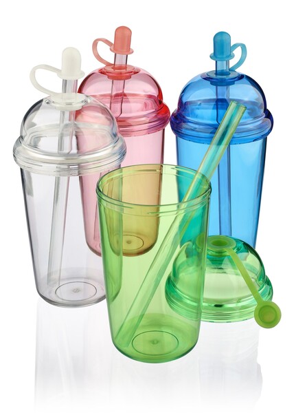 Travel drinking mug 500 ml Glow - pink