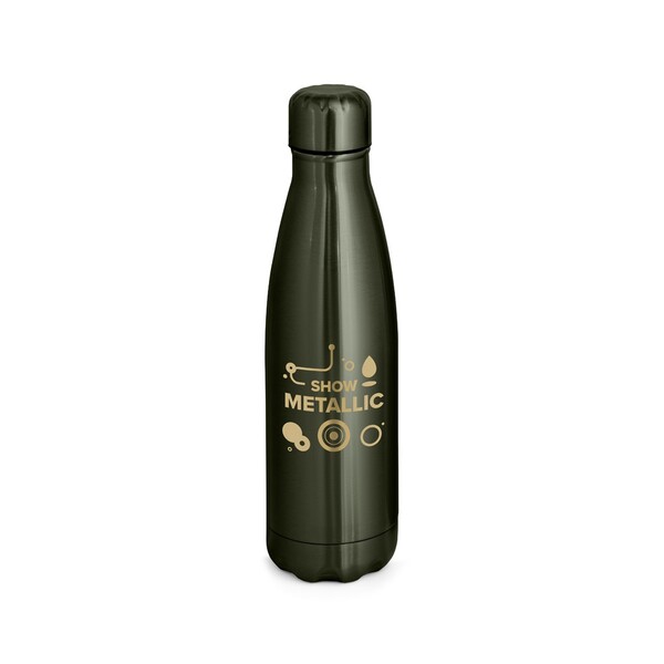 SHOW METALLIC. Stainless steel bottle with matt metallic finish 510 mL - Gun Metal