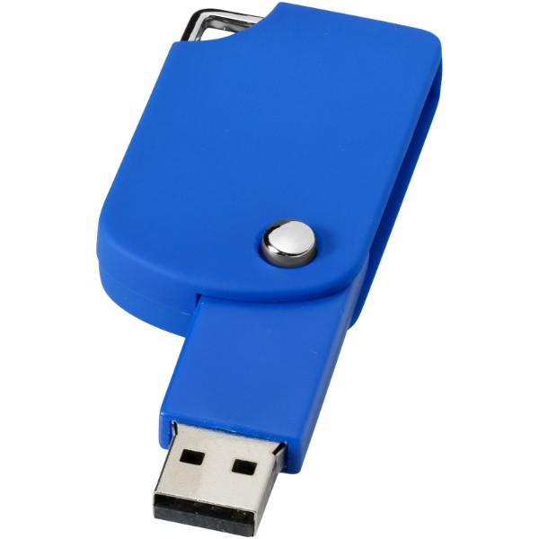 Clé USB pivotante carrée - Bleu / 64GB
