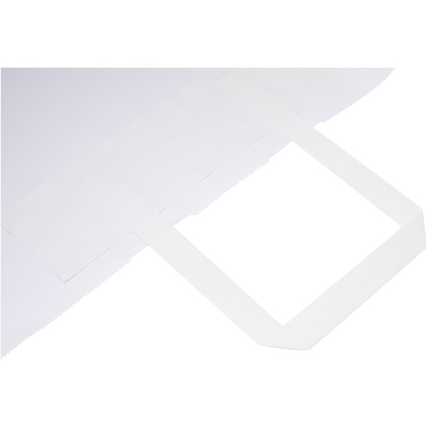 Kraftpapiertasche 90-100 g/m² mit flachen Griffen – 49,5 × 14 × 44 cm - weiss