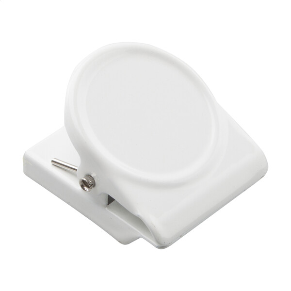 Aimant et pince pour réfrigérateur MagNote - Blanc