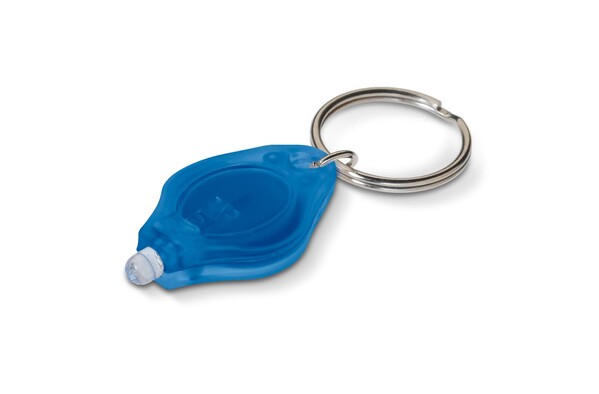 Mini porte-clés avec lampe - Ecru / Bleu foncé