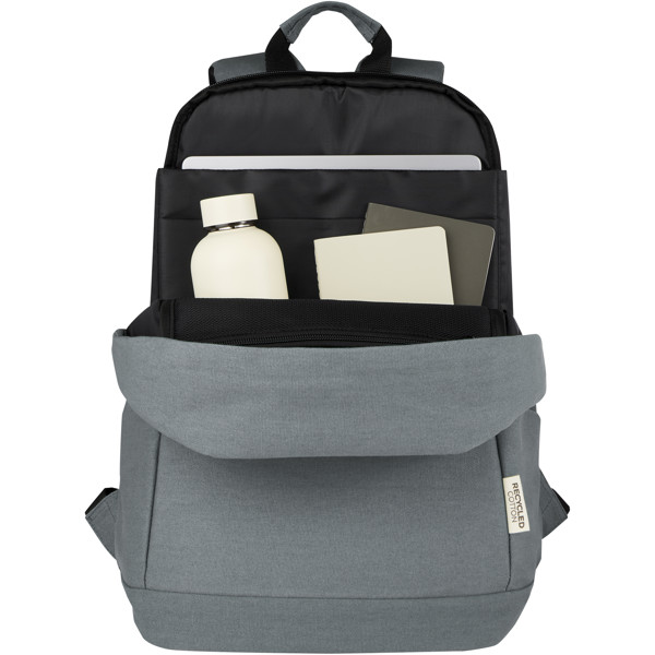 Sac à dos anti-vol pour ordinateur portable Joey de 18 L en toile recyclée GRS 15,6 pouces - Gris