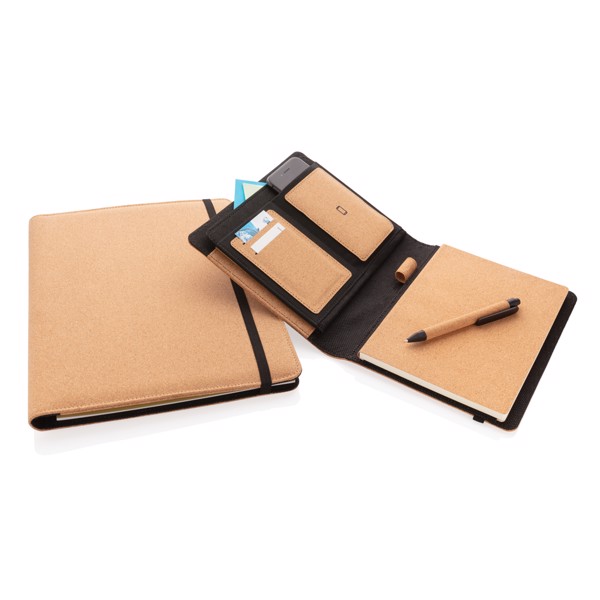 Xd Collection cork portfolio A4, recycled paper