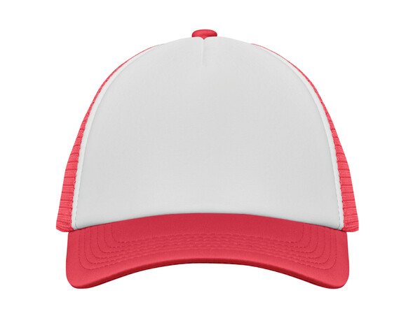 CZAPKA TRUCKER Z 5 PANELAMI Bubble - Biały / Czerwony