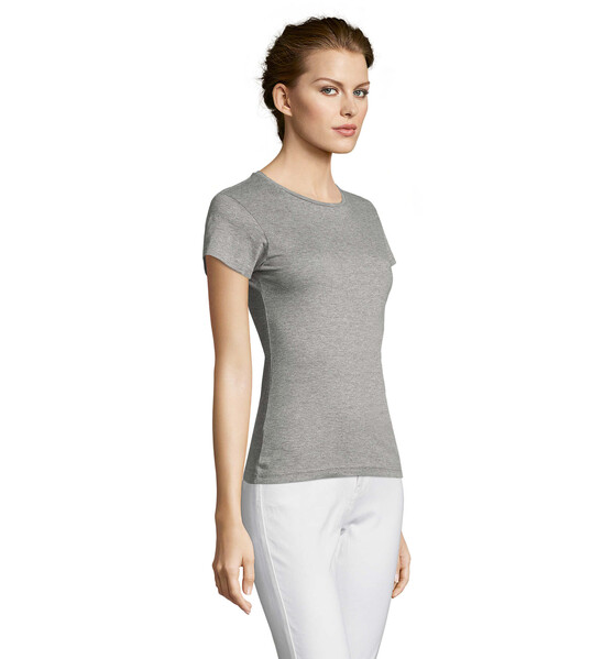 MISS T-SHIRT SENHORA 150g - Cinzento Dois TonsS