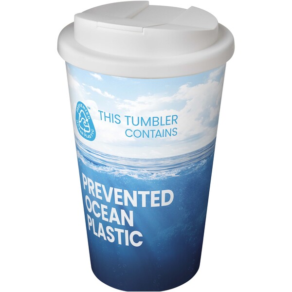 Brite-Americano® POP 350 ml izolovaný tumbler s víčkem odolným proti vylití - Bílá