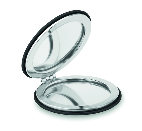 Miroir rond en PU Glow Round - Noir