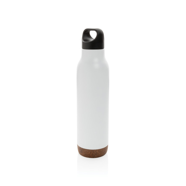 Cork leakproof vacuum flask - White