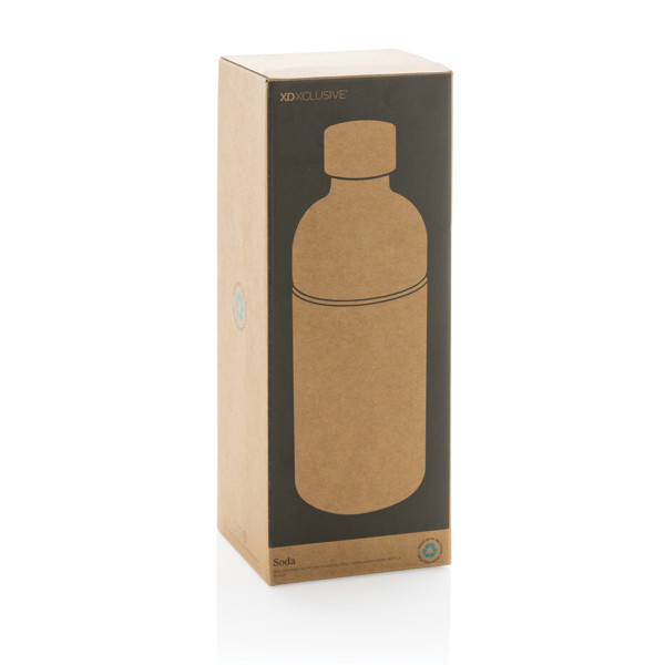 Soda Trinkflasche aus RCS-zertifiziertem Stainless-Steel - Schwarz