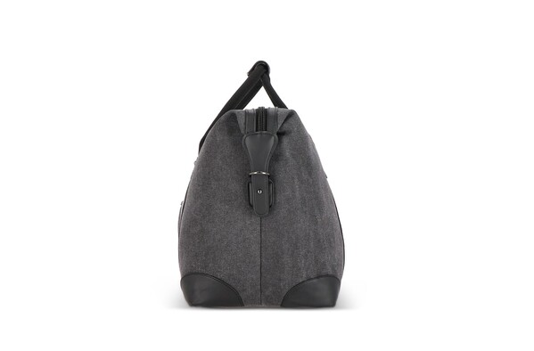 Recycled cotton canvas weekend bag Harper - Dark Grey