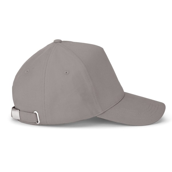 ASHTON. Čepice ze 100% bavlny (260 g/m²) s 5 panely - Světle Šedá