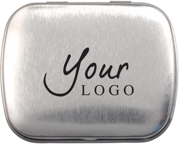 Tin case with mints - Silver