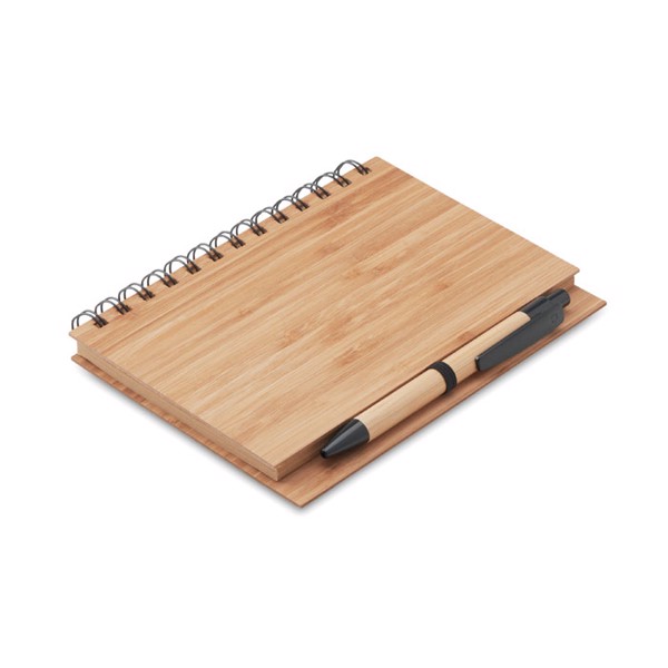 MB - Bamboo notebook with pen lined Bambloc