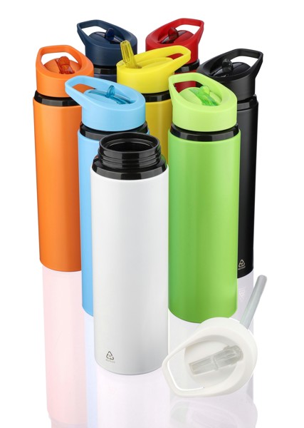 Gerecyclede roestvrijstalen drinkfles (500 ml) Zeno - wit