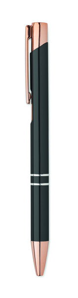 Stylo en aluminium recyclé Bern Rose - Noir