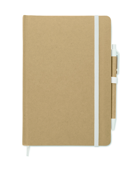 Carnet A5 en carton recyclé Caratil - Blanc