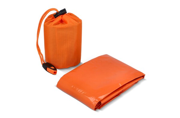 Sac de couchage thermique d'urgence pour la survie en plein air - Orange