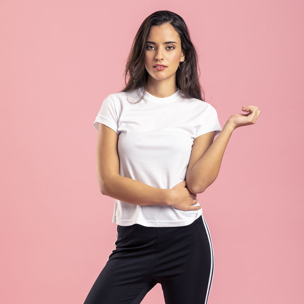 T-Shirt Mulher Tecnic Plus - Branco / L