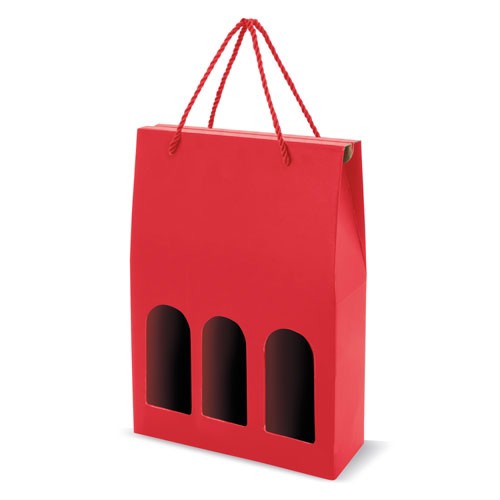 CAJA DE CARTÓN LUXE 3 PCS "MESEGUERA" - Rojo