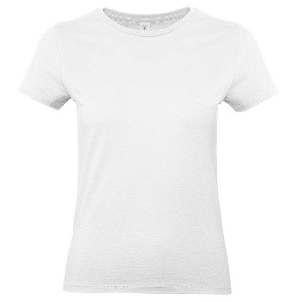 T-Shirt B&C #E190 Women - 100% Algodão (Investindo Em Better Cotton) - Branco / XL