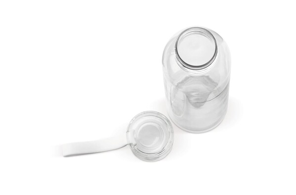Bouteille en tritan 600ml - Transparent / Blanc
