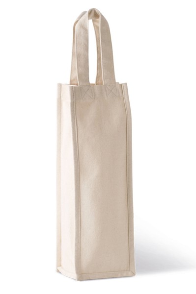 Cotton Canvas Bottle Bag - Black