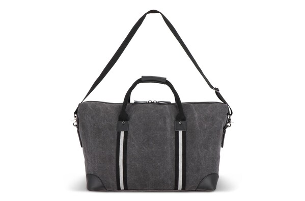 Recycled cotton canvas weekend bag Harper - Dark Grey