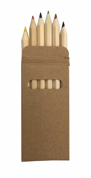 Kratki leseni svinčniki Breve, škatla 90x45x8 mm