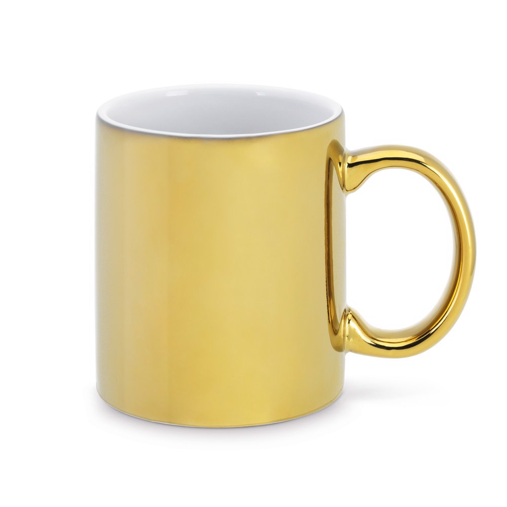 LAFFANI. Ceramic mug 350 ml - Golden