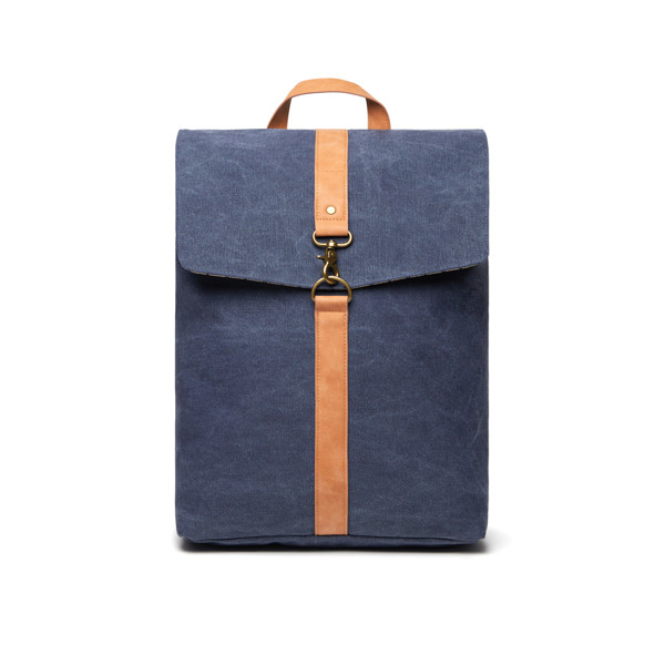 VINGA Sac à dos en toile recyclée GRS Bosler - Bleu Marine