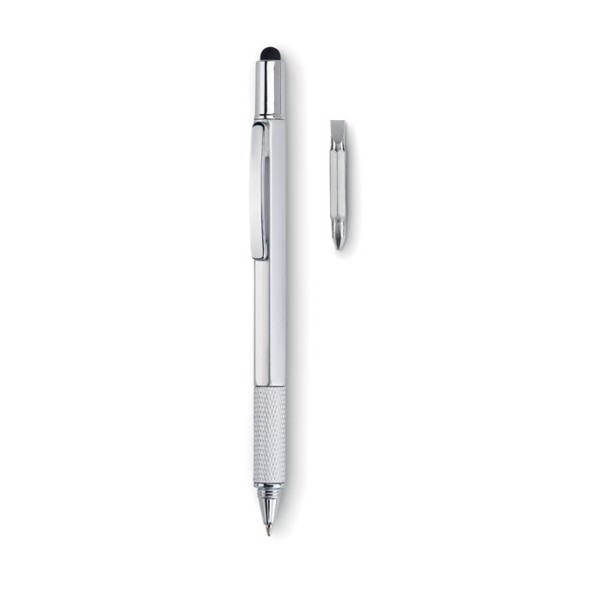 Stylo  stylet niveau Toolpen - Argent Mat