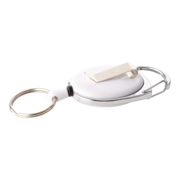 Ski-pass with carabiner - White
