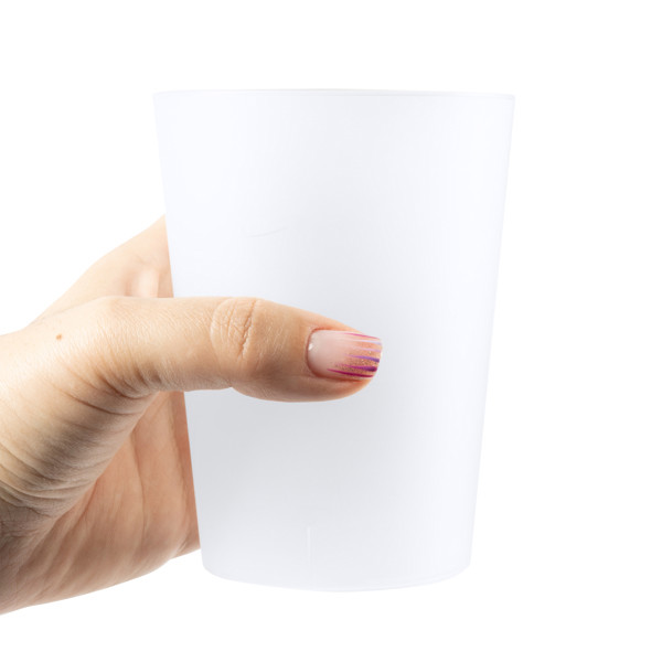 Reusable promotional PP cup 500 ml custom printed