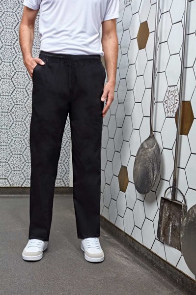 'Essential' Chef's Trousers - Black / White Check / L