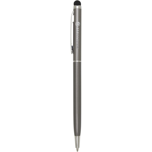 Ore aluminium balpen met stylus (blauwe inkt) - Titanium