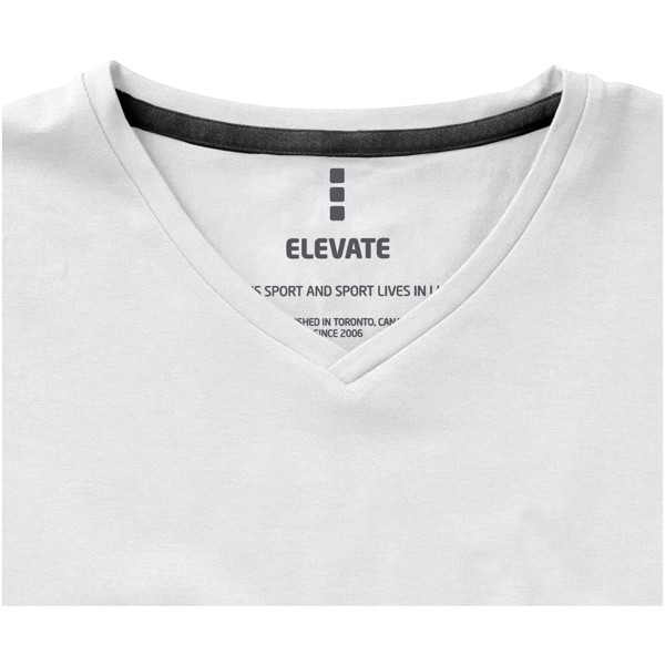 Kawartha short sleeve men's organic V-neck t-shirt - White / M