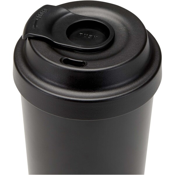 Hampton 480 ml RCS recycled stainless steel double wall vacuum insulated tumbler - Black