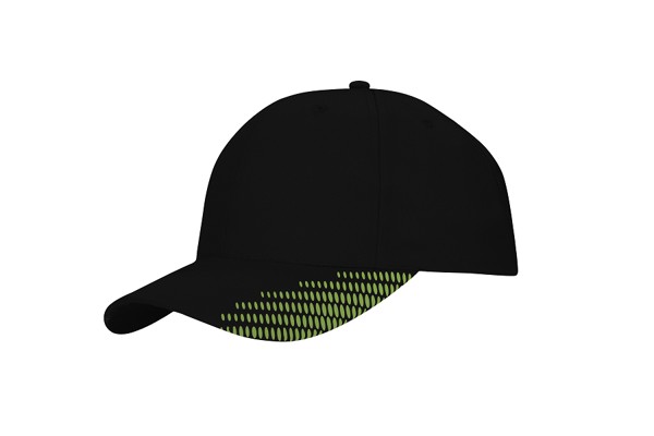 4007 - baseball cap - black/orange (hi-vis)