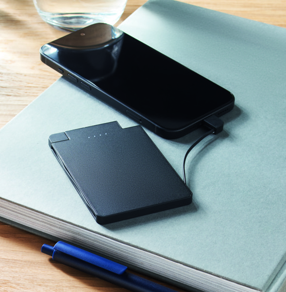 Slimpo magnetic power bank 2500 mAh, built-in cables