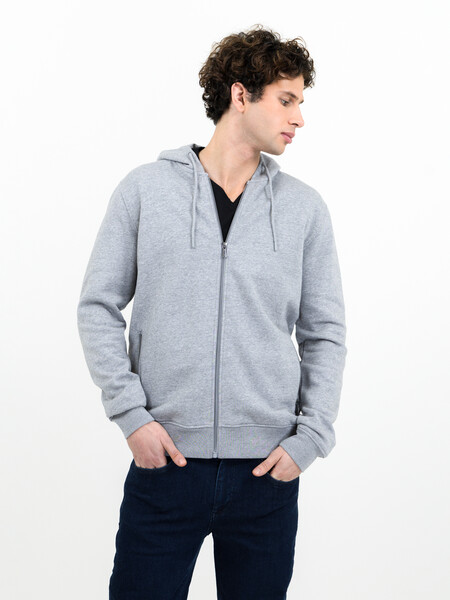 Harvest Westwood Zip Hoodie Grey Melange M