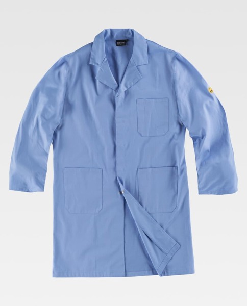Bata para Trabalho ESD  - Azul celeste 