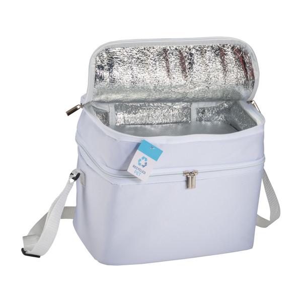 Borsa Termica In R-Pet Con Interno Argentato - Bianco