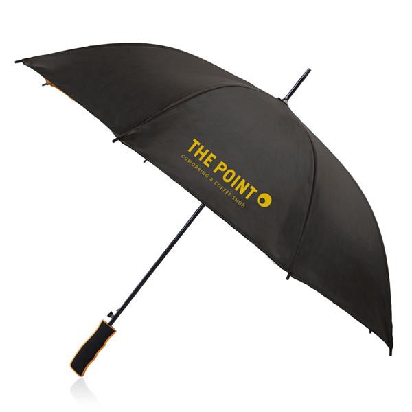 Guarda-Chuva Automático Em P-190T Bicolor, Com Cabo Em Eva - Vermelho