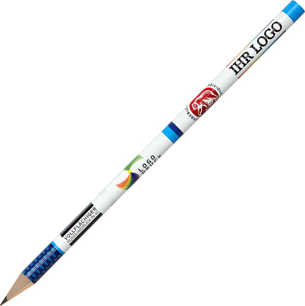 Bleistift inklusive 360° Folientransferdruck - Weiß