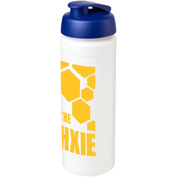 Baseline® Plus grip 750 ml flip lid sport bottle - White / Blue